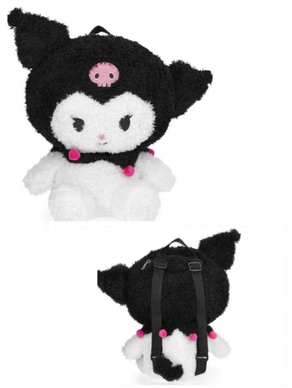 Sanrio Kuromi Feather Plush Backpack